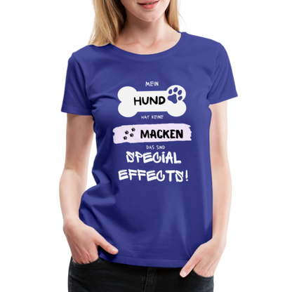 Frauen Premium T-Shirt - Hund Macken - Königsblau