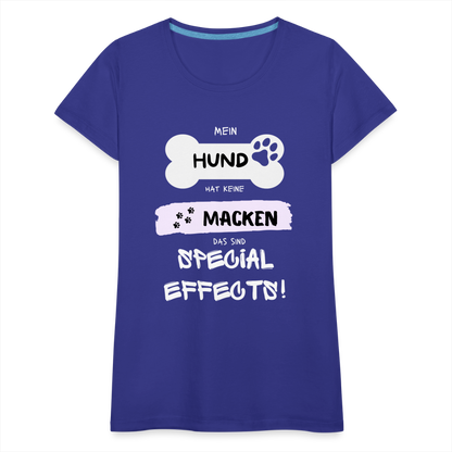 Frauen Premium T-Shirt - Hund Macken - Königsblau