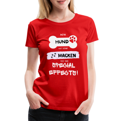 Frauen Premium T-Shirt - Hund Macken - Rot