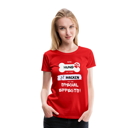 Frauen Premium T-Shirt - Hund Macken - Rot