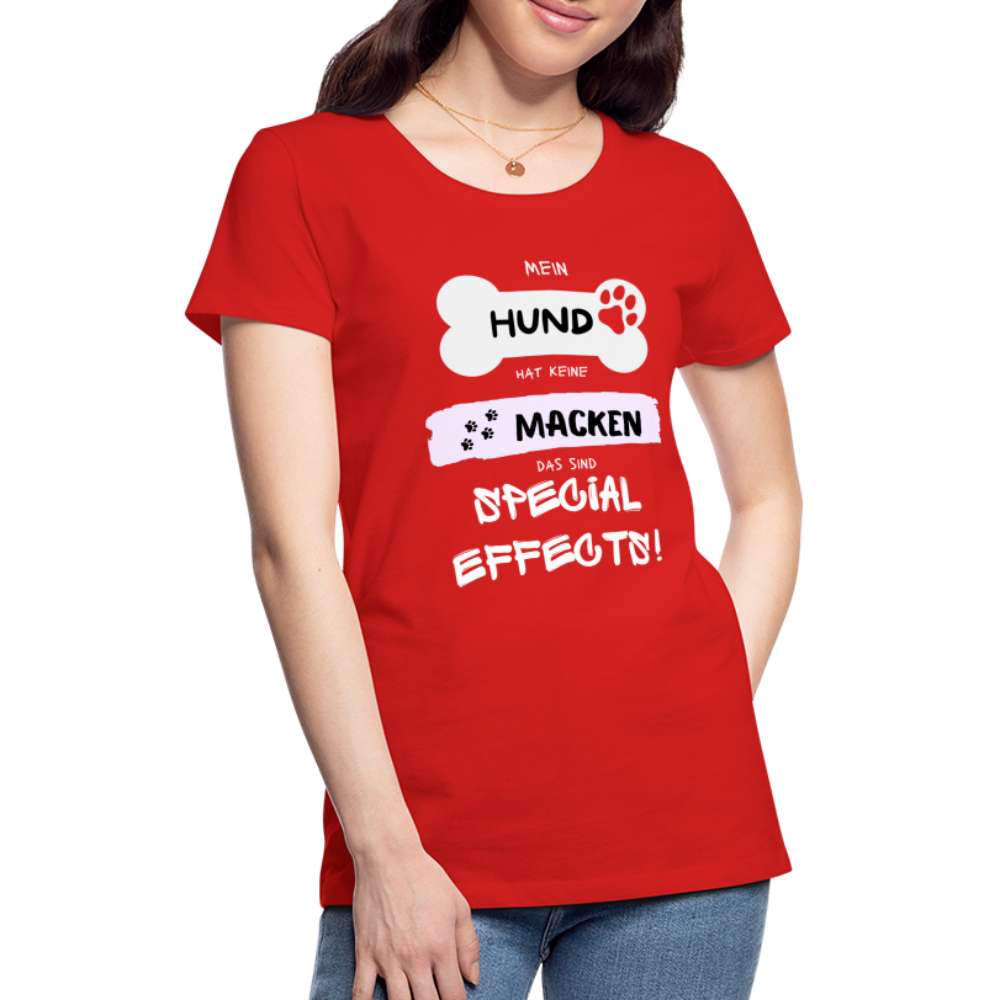 Frauen Premium T-Shirt - Hund Macken - Rot