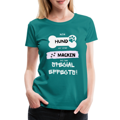 Frauen Premium T-Shirt - Hund Macken - Divablau