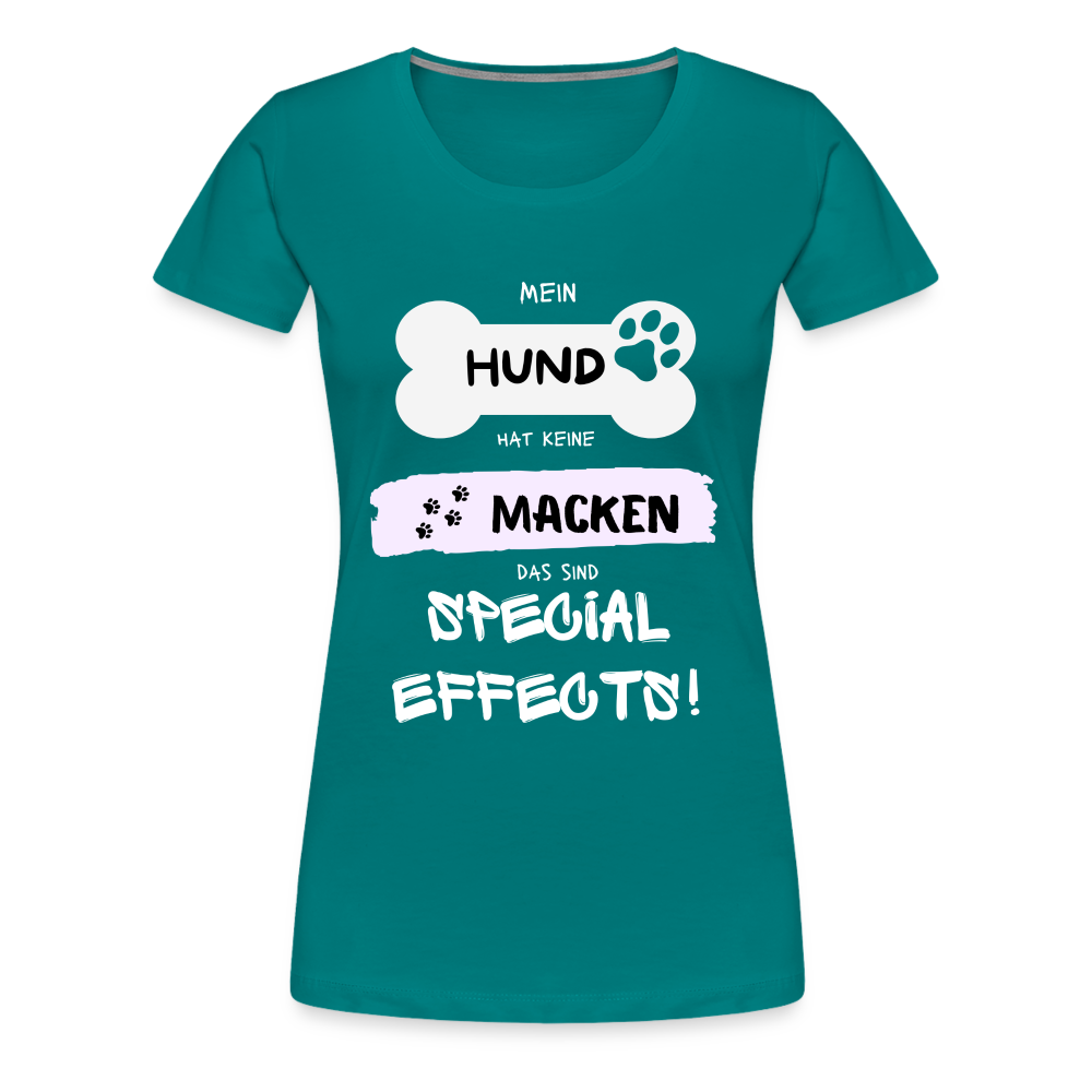 Frauen Premium T-Shirt - Hund Macken - Divablau