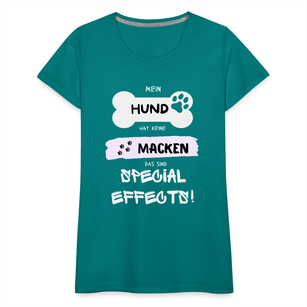 Frauen Premium T-Shirt - Hund Macken - Divablau