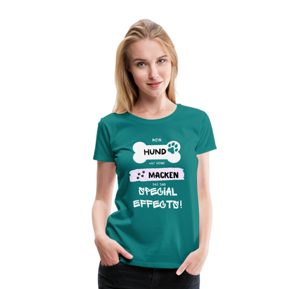 Frauen Premium T-Shirt - Hund Macken - Divablau