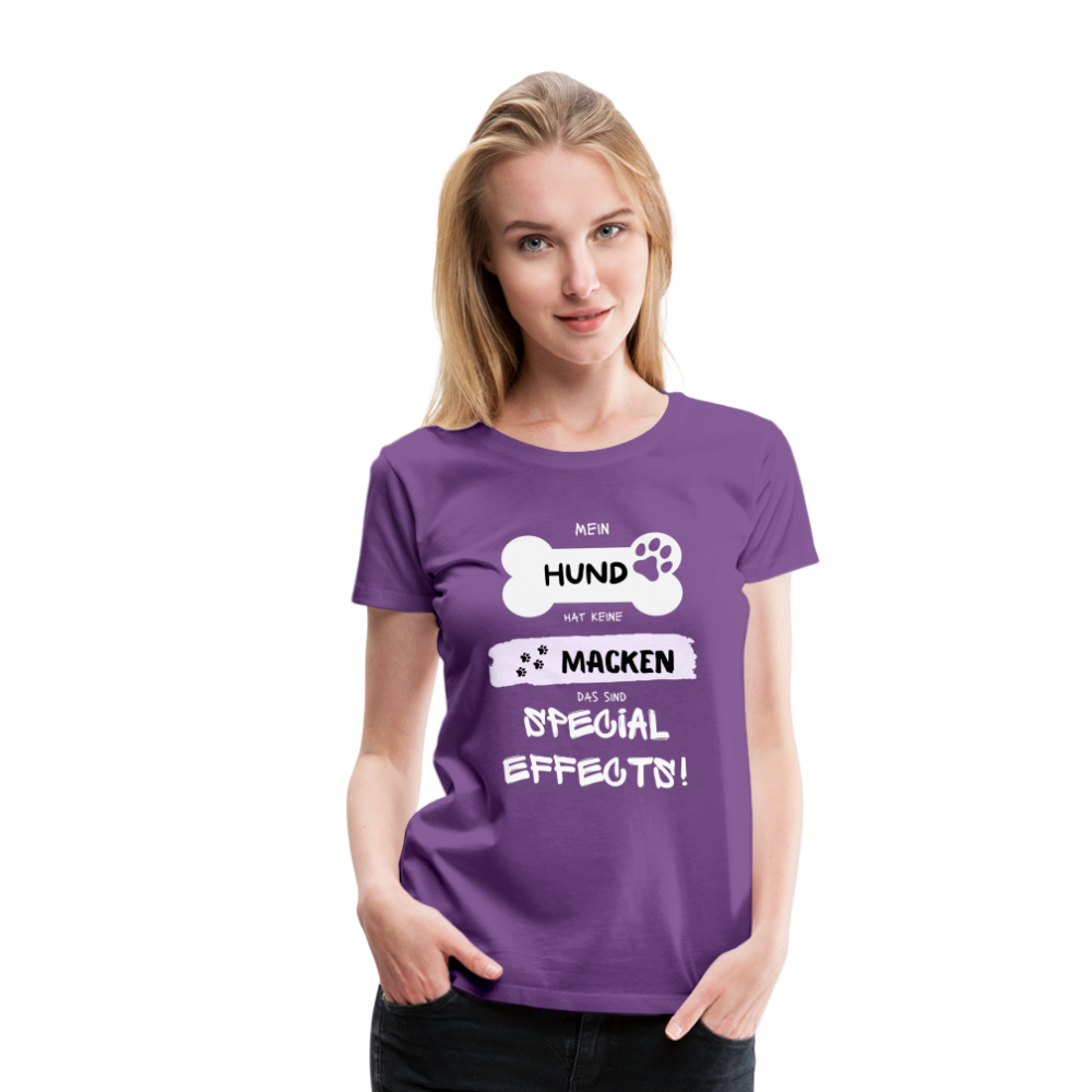 Frauen Premium T-Shirt - Hund Macken - Lila