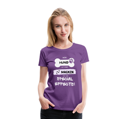 Frauen Premium T-Shirt - Hund Macken - Lila