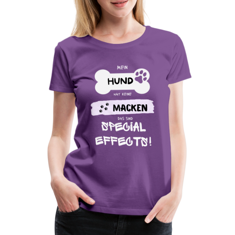 Frauen Premium T-Shirt - Hund Macken - Lila