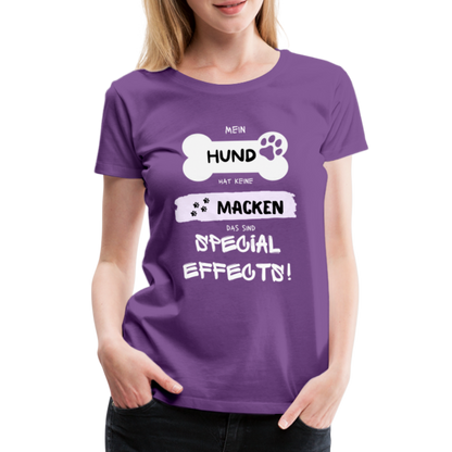 Frauen Premium T-Shirt - Hund Macken - Lila