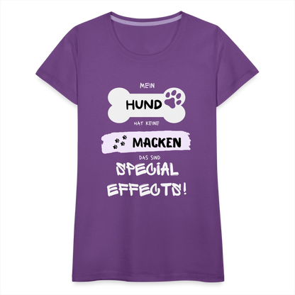 Frauen Premium T-Shirt - Hund Macken - Lila