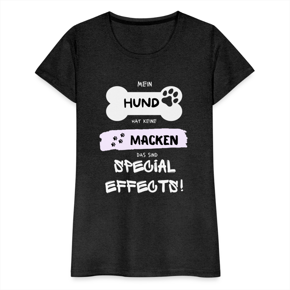 Frauen Premium T-Shirt - Hund Macken - Anthrazit