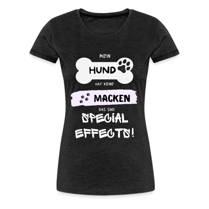 Frauen Premium T-Shirt - Hund Macken - Anthrazit