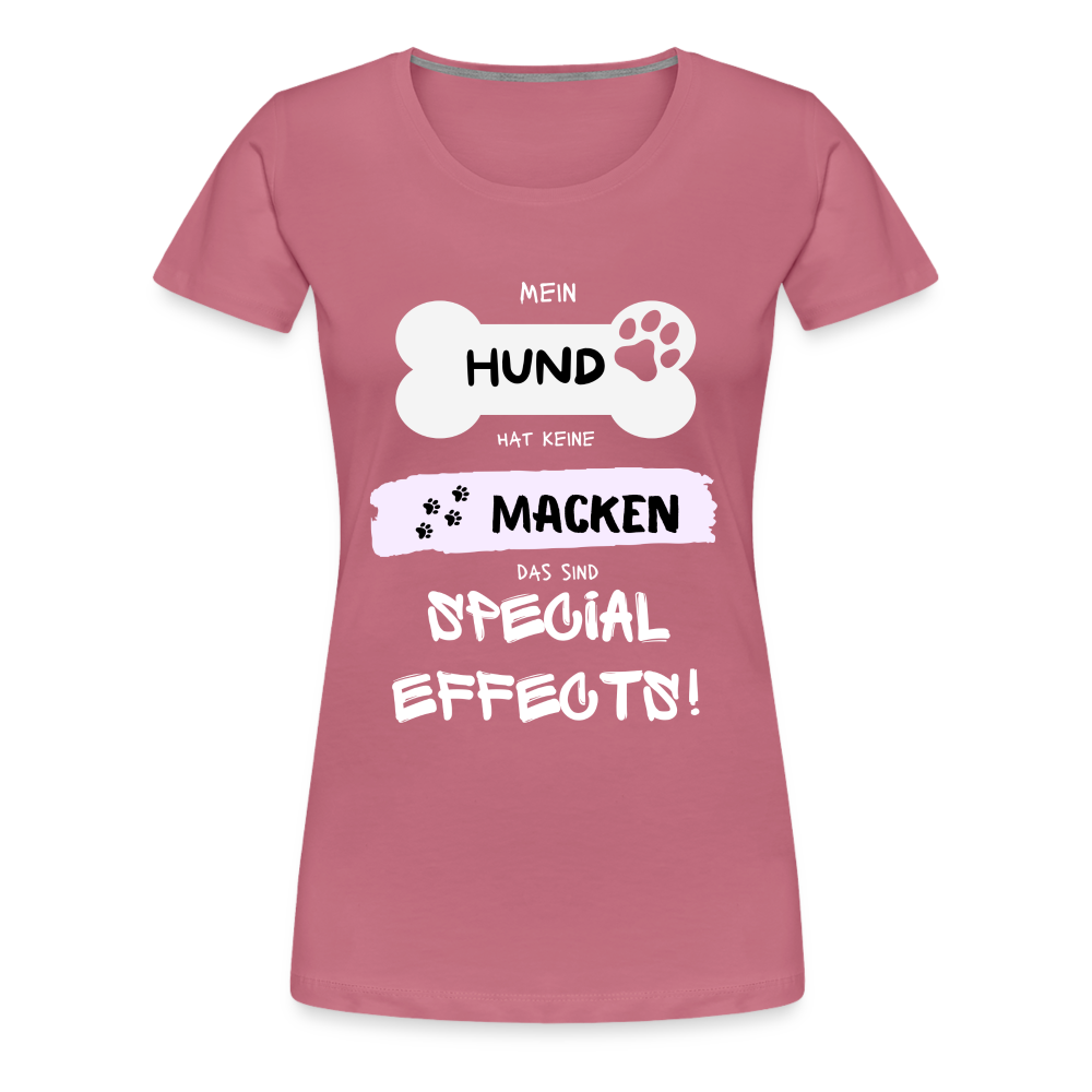 Frauen Premium T-Shirt - Hund Macken - Malve