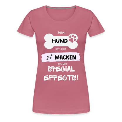 Frauen Premium T-Shirt - Hund Macken - Malve