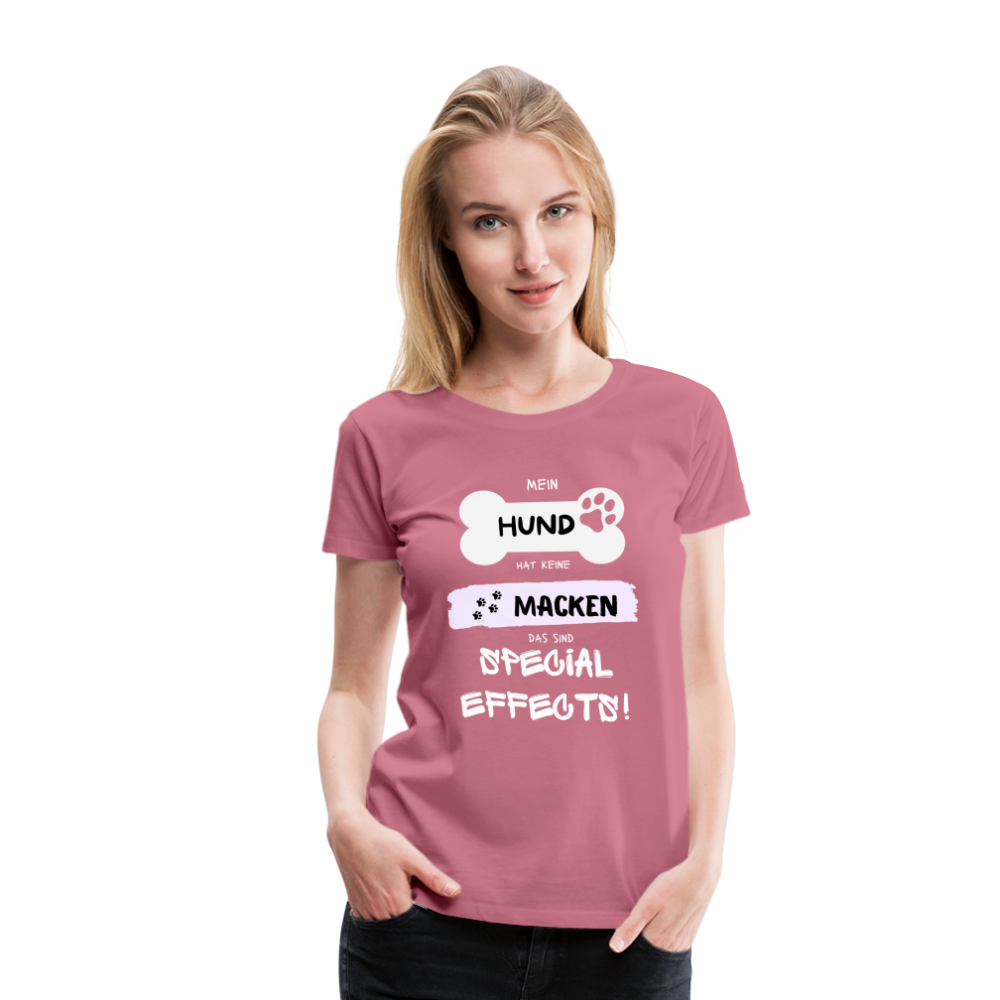 Frauen Premium T-Shirt - Hund Macken - Malve