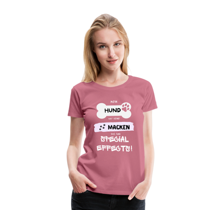 Frauen Premium T-Shirt - Hund Macken - Malve