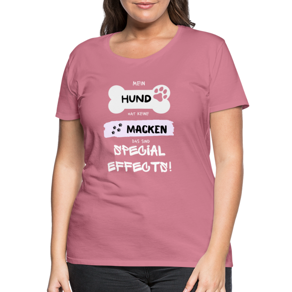 Frauen Premium T-Shirt - Hund Macken - Malve