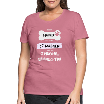 Frauen Premium T-Shirt - Hund Macken - Malve