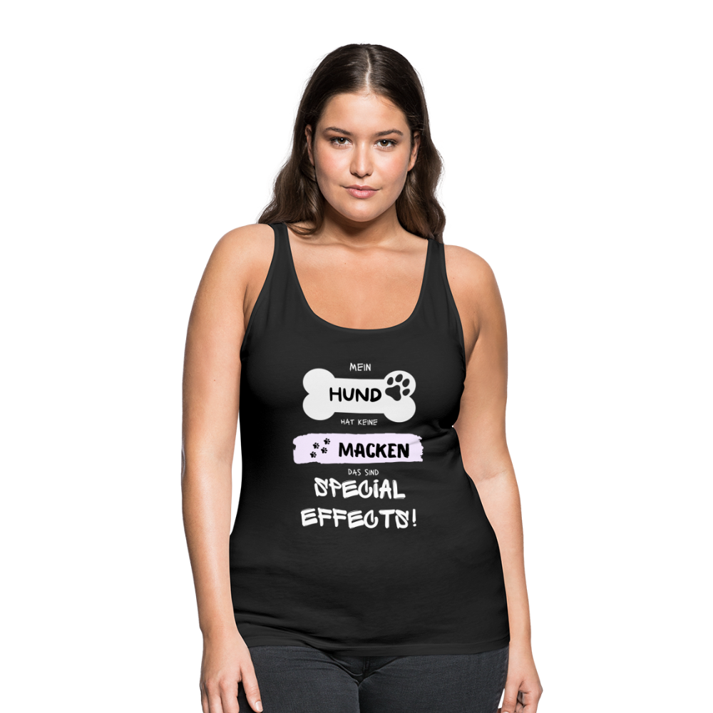 Frauen Premium Tank Top - Hund Macken - Schwarz