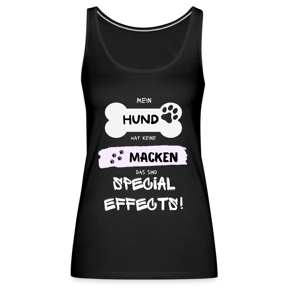 Frauen Premium Tank Top - Hund Macken - Schwarz