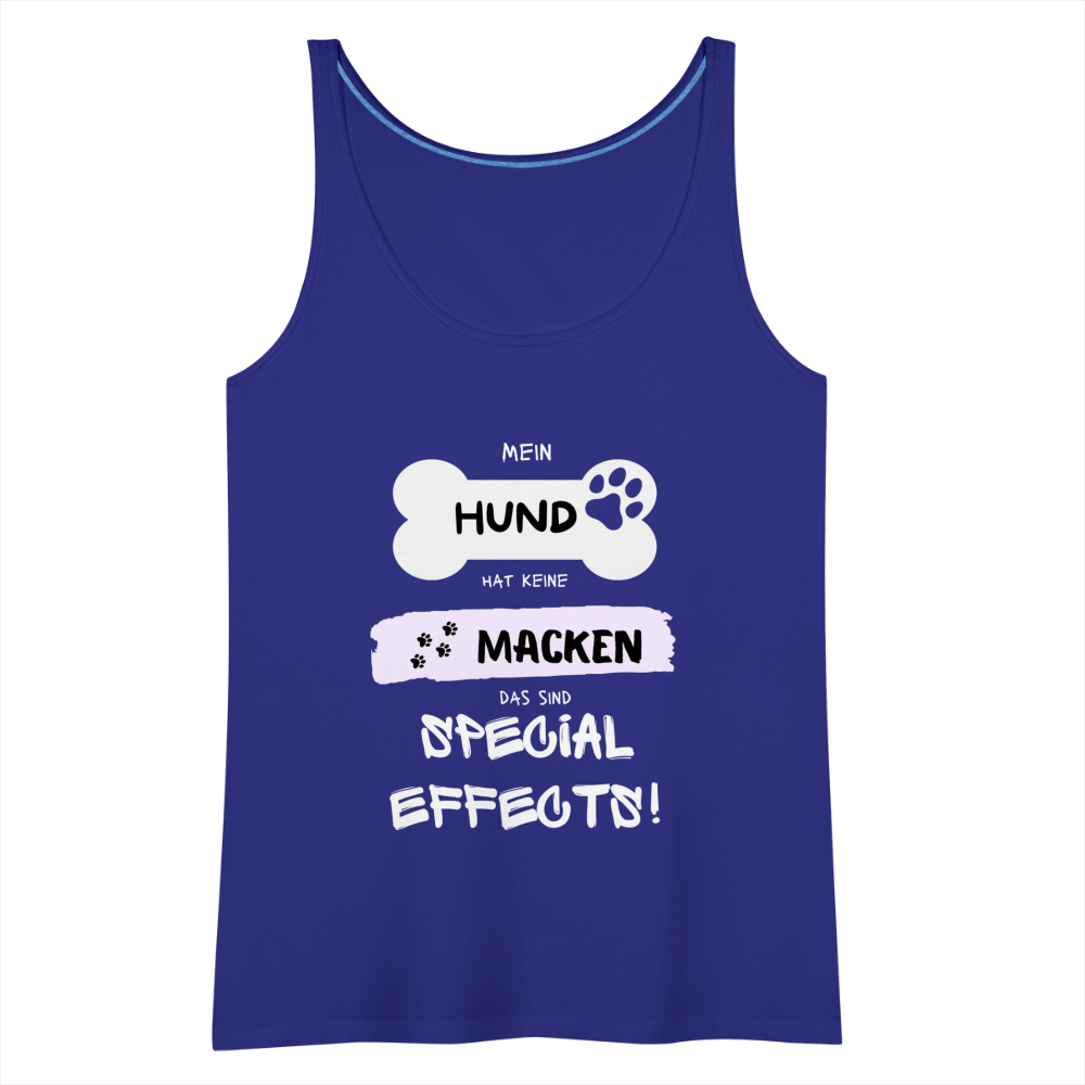 Frauen Premium Tank Top - Hund Macken - Königsblau