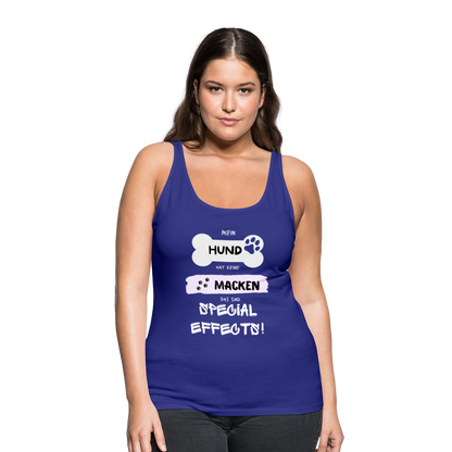 Frauen Premium Tank Top - Hund Macken - Königsblau