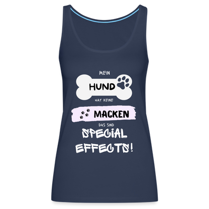 Frauen Premium Tank Top - Hund Macken - Navy