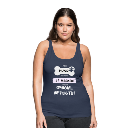 Frauen Premium Tank Top - Hund Macken - Navy