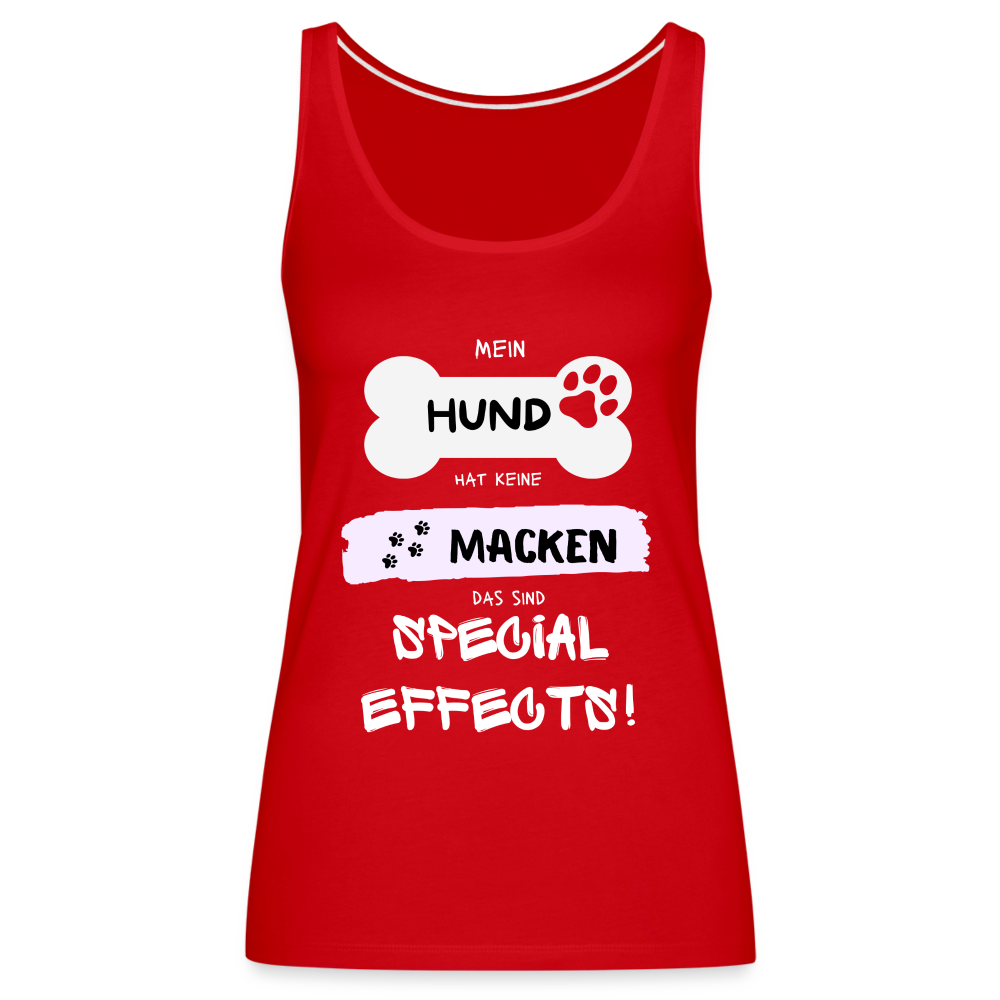 Frauen Premium Tank Top - Hund Macken - Rot