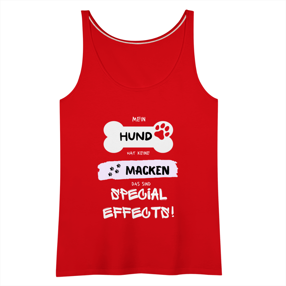 Frauen Premium Tank Top - Hund Macken - Rot