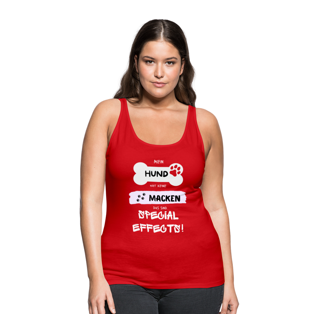 Frauen Premium Tank Top - Hund Macken - Rot