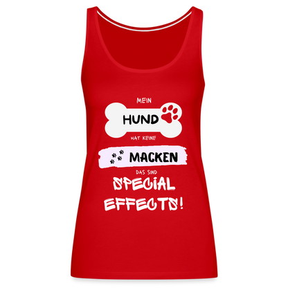 Frauen Premium Tank Top - Hund Macken - Rot