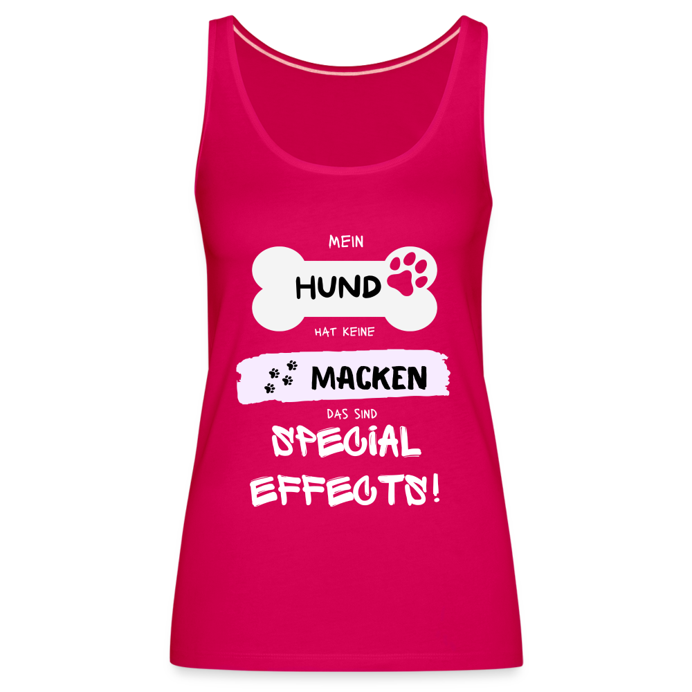 Frauen Premium Tank Top - Hund Macken - dunkles Pink