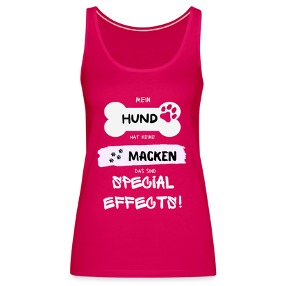 Frauen Premium Tank Top - Hund Macken - dunkles Pink