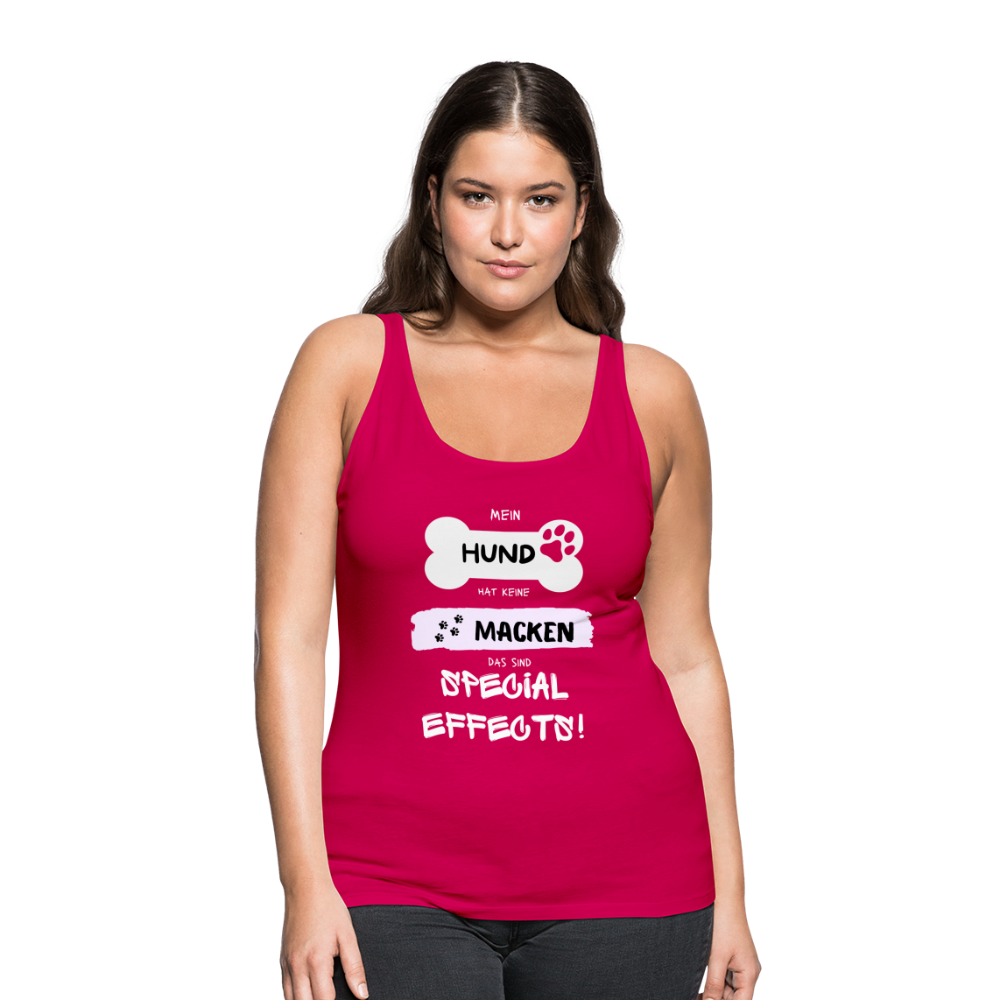 Frauen Premium Tank Top - Hund Macken - dunkles Pink