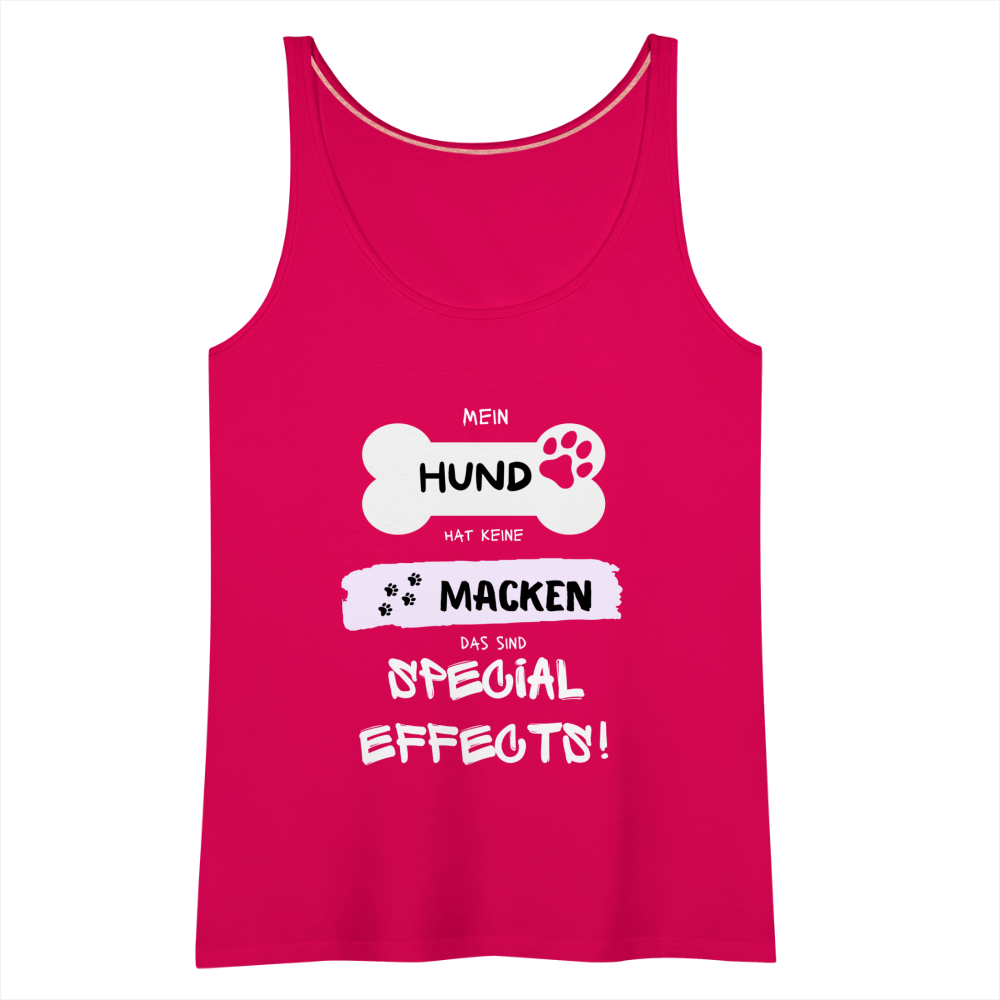 Frauen Premium Tank Top - Hund Macken - dunkles Pink