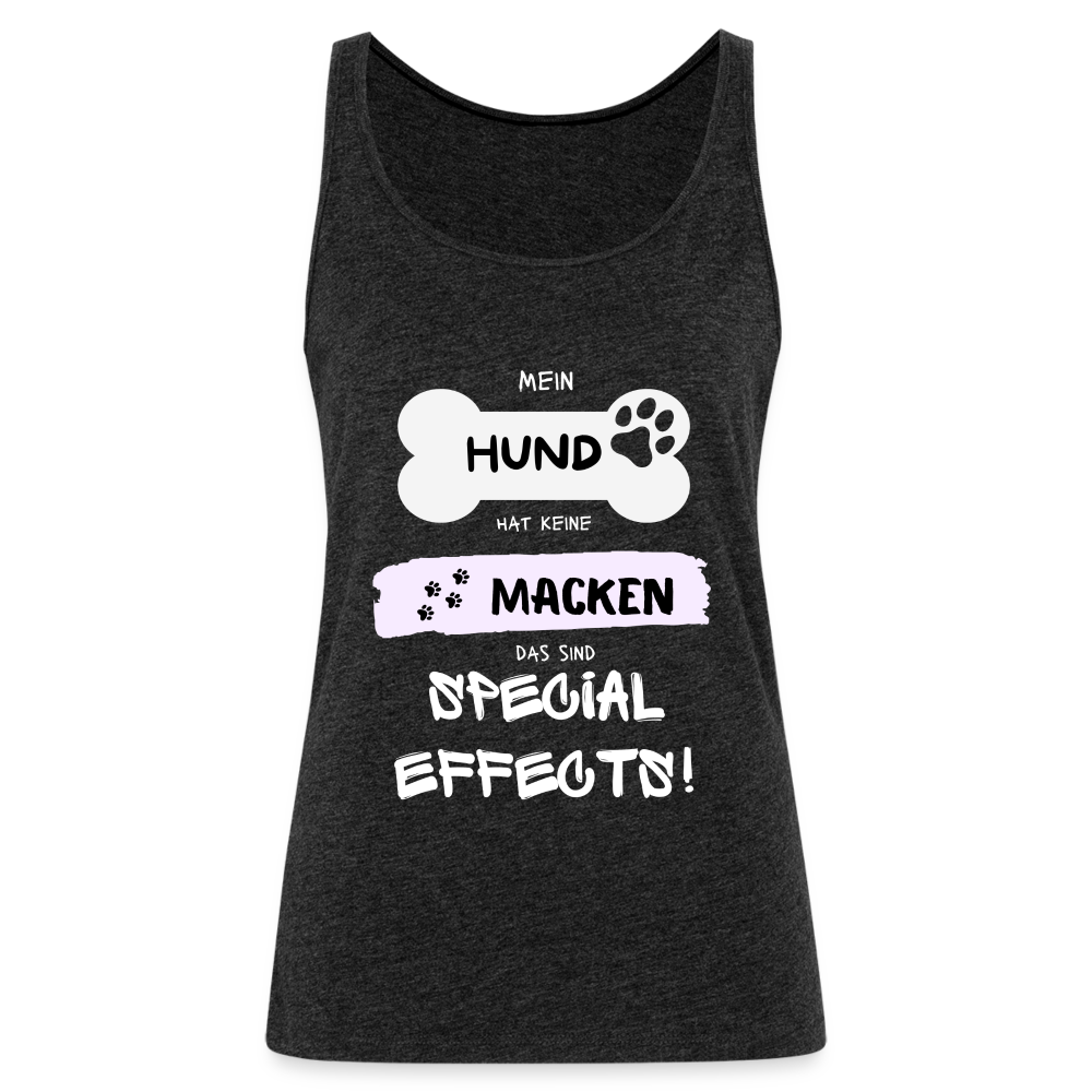 Frauen Premium Tank Top - Hund Macken - Anthrazit