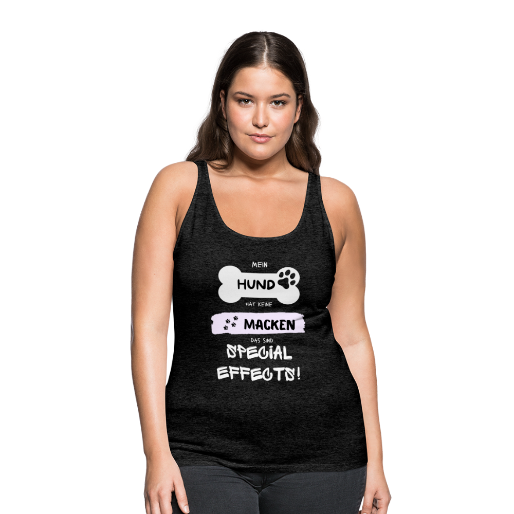 Frauen Premium Tank Top - Hund Macken - Anthrazit