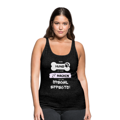 Frauen Premium Tank Top - Hund Macken - Anthrazit