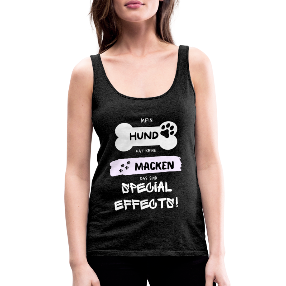 Frauen Premium Tank Top - Hund Macken - Anthrazit