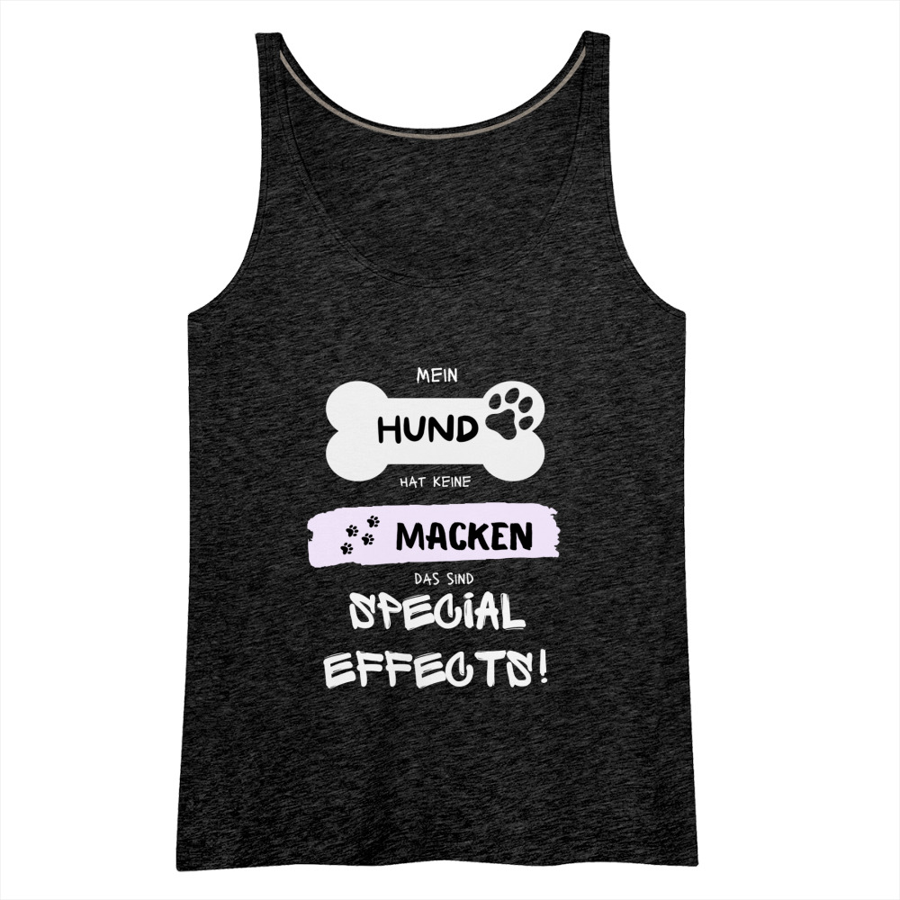 Frauen Premium Tank Top - Hund Macken - Anthrazit