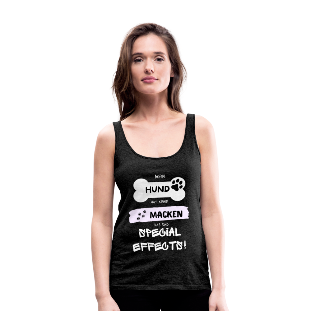 Frauen Premium Tank Top - Hund Macken - Anthrazit