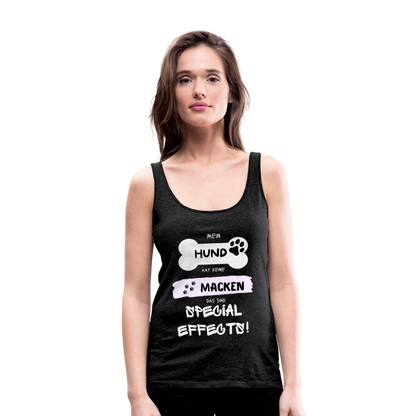 Frauen Premium Tank Top - Hund Macken - Anthrazit