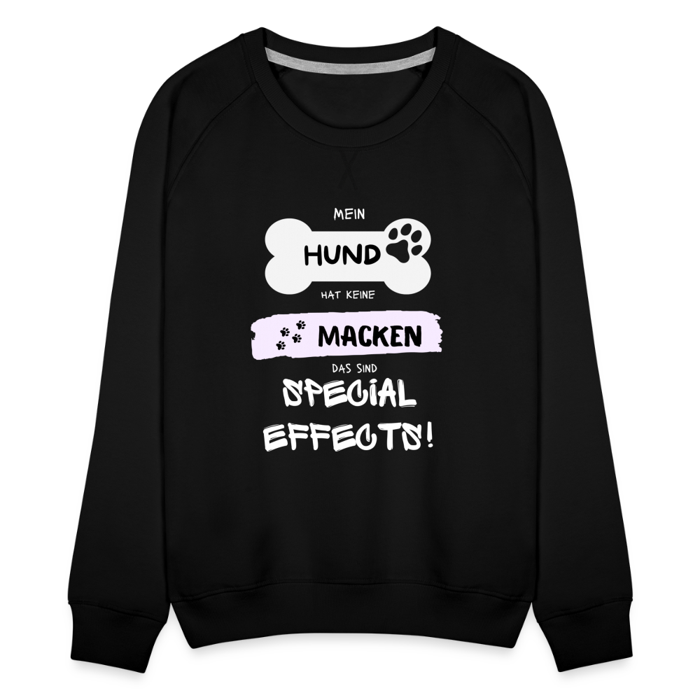 Frauen Premium Pullover - Hund Macken - Schwarz