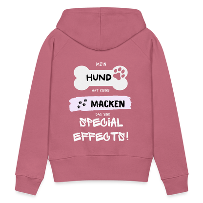 Frauen Premium Hoodie - Hund Macken (beidseitiger Druck) - Malve