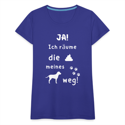 Frauen Premium T-Shirt - Hund Spruch - Königsblau