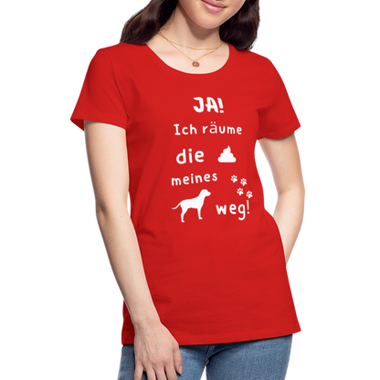 Frauen Premium T-Shirt - Hund Spruch - Rot