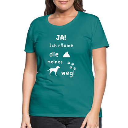 Frauen Premium T-Shirt - Hund Spruch - Divablau