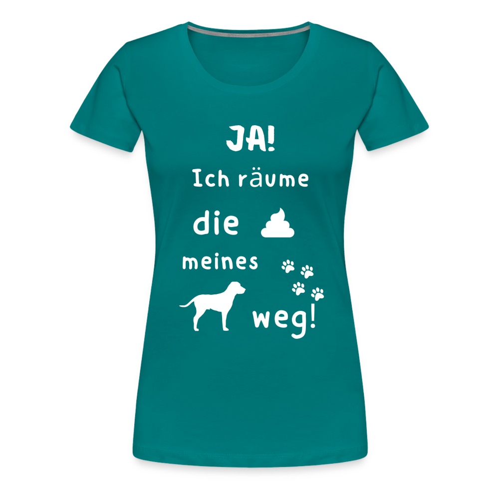 Frauen Premium T-Shirt - Hund Spruch - Divablau