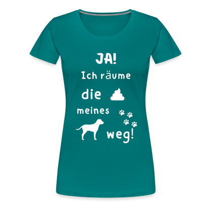 Frauen Premium T-Shirt - Hund Spruch - Divablau